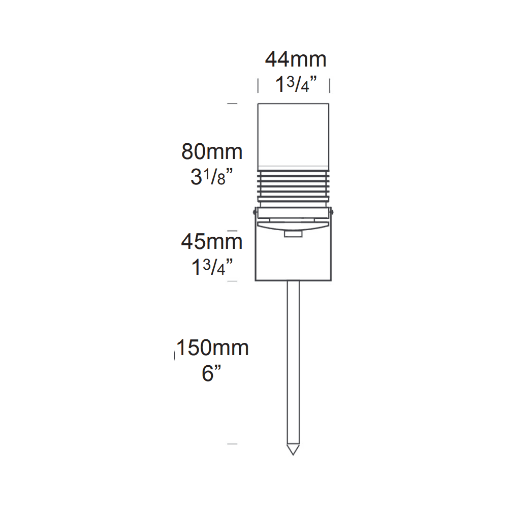Hunza Pure LED Euro Spike Spot - Stainless Steel - Low Voltage