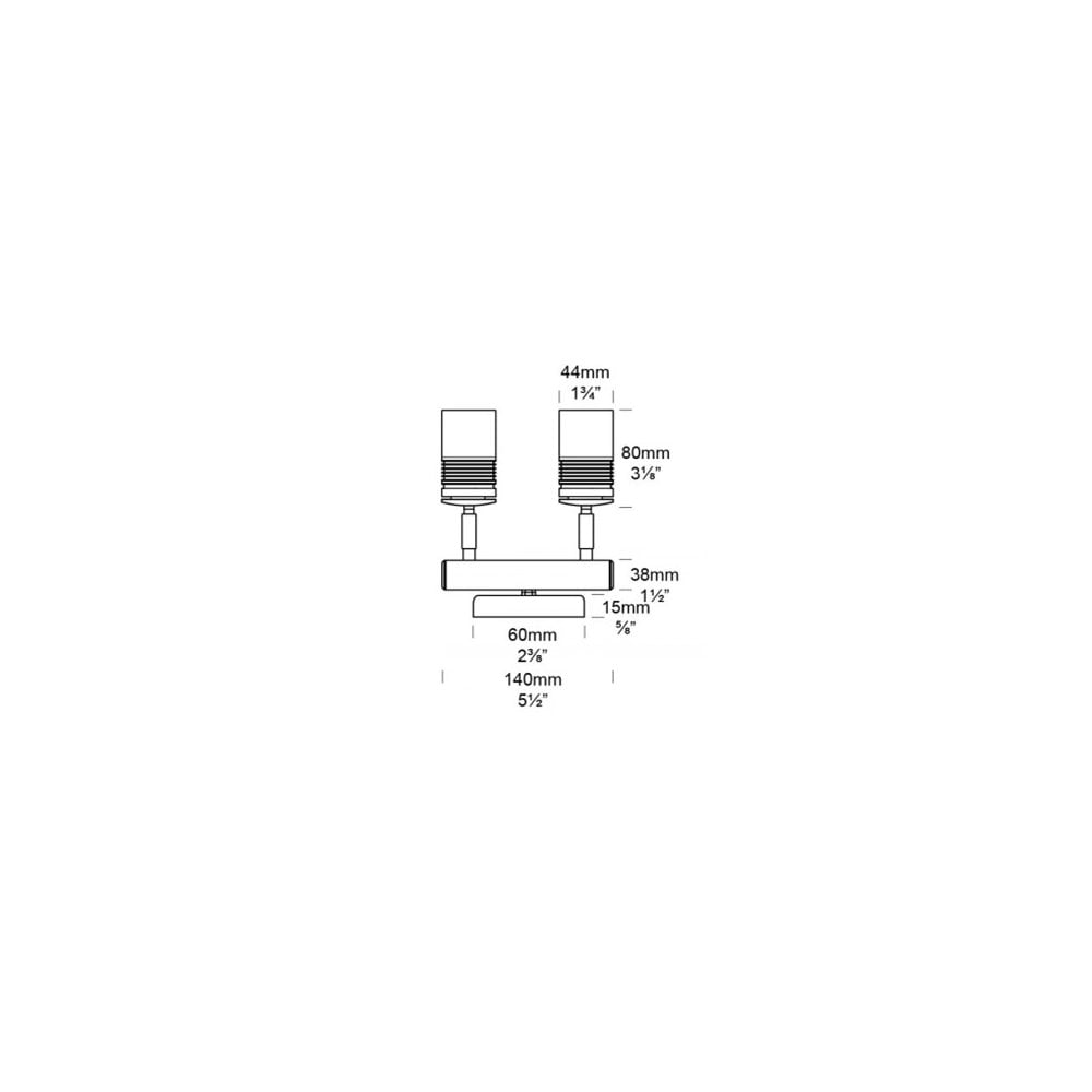 Hunza Pure LED Euro Twin Wall Spot - Stainless Steel - Low Voltage