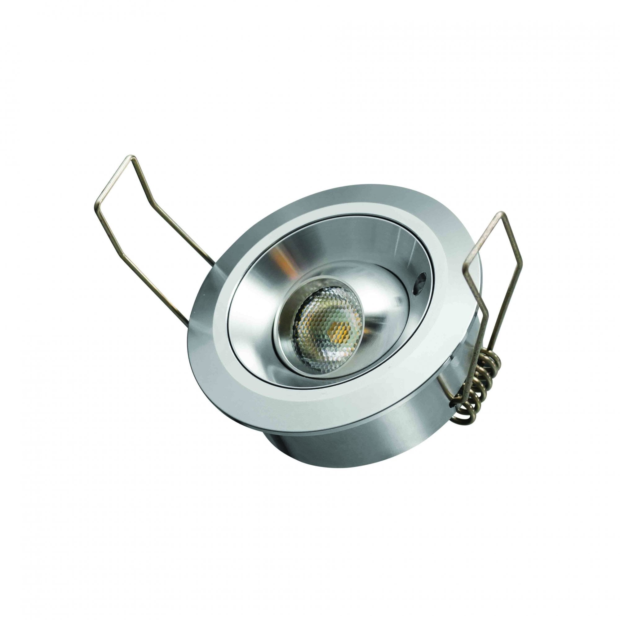 Hunza Pure LED Tilting Eave Light 3W - Stainless Steel - Low Voltage