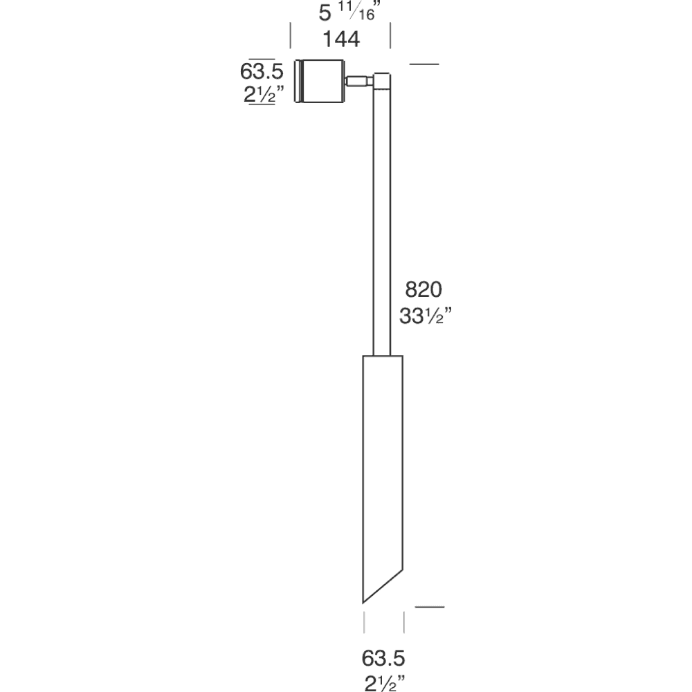 Hunza Pure LED Single Pole Light Retro - Powder Coat - Mains