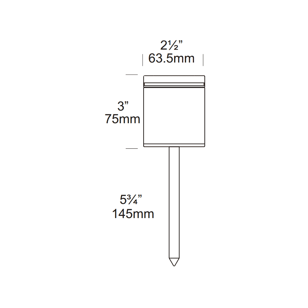Hunza Spike Spot Non-Adjustable - Stainless Steel - Low Voltage