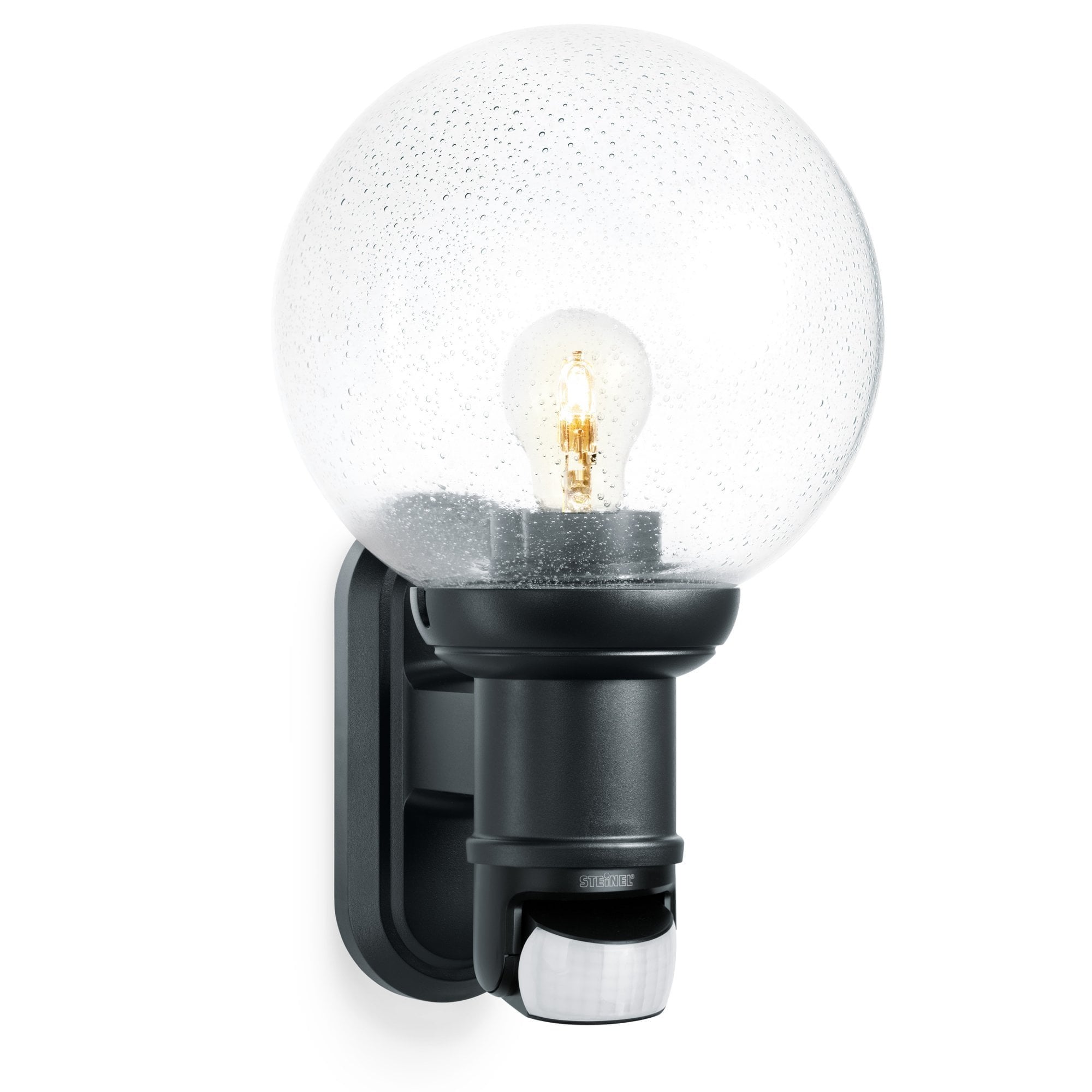 Steinel L 560 S Classic Globe Wall light with 140 Degree PIR - Black