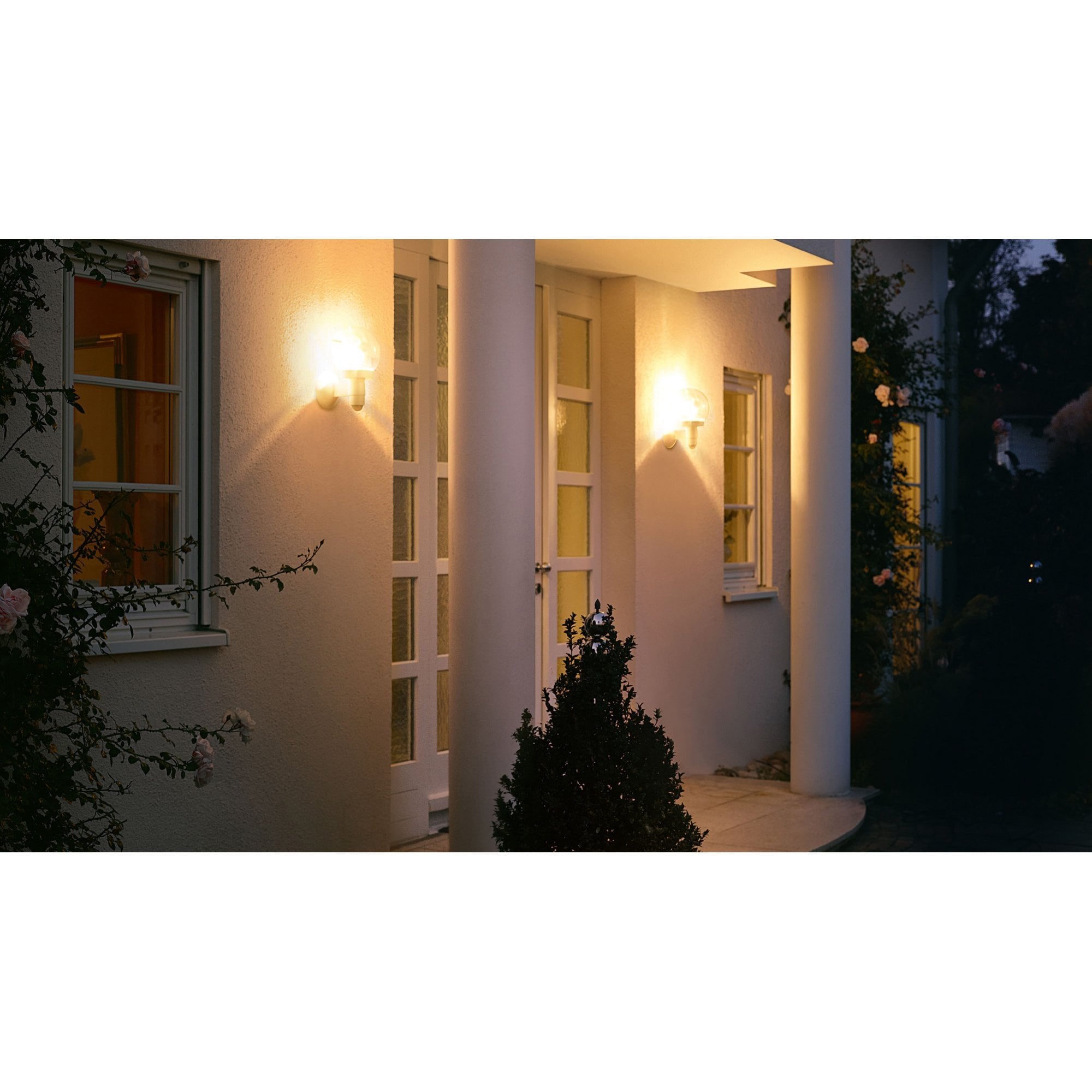 Steinel L 115 S Classic Globe Wall light with 240 degree PIR - White