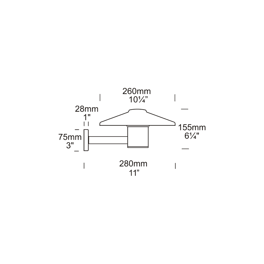 Hunza Tier Light Wall Mount - Copper - Low Voltage