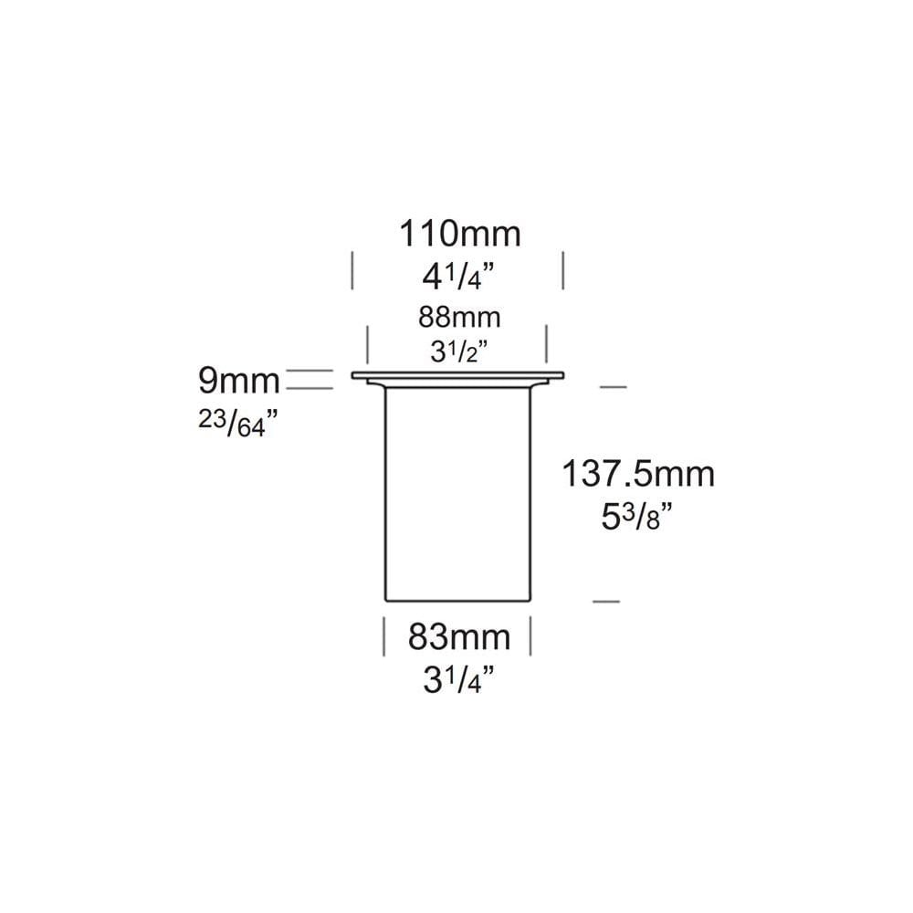 Hunza Flush Floor Light Square GU10 - Stainless Steel - Mains