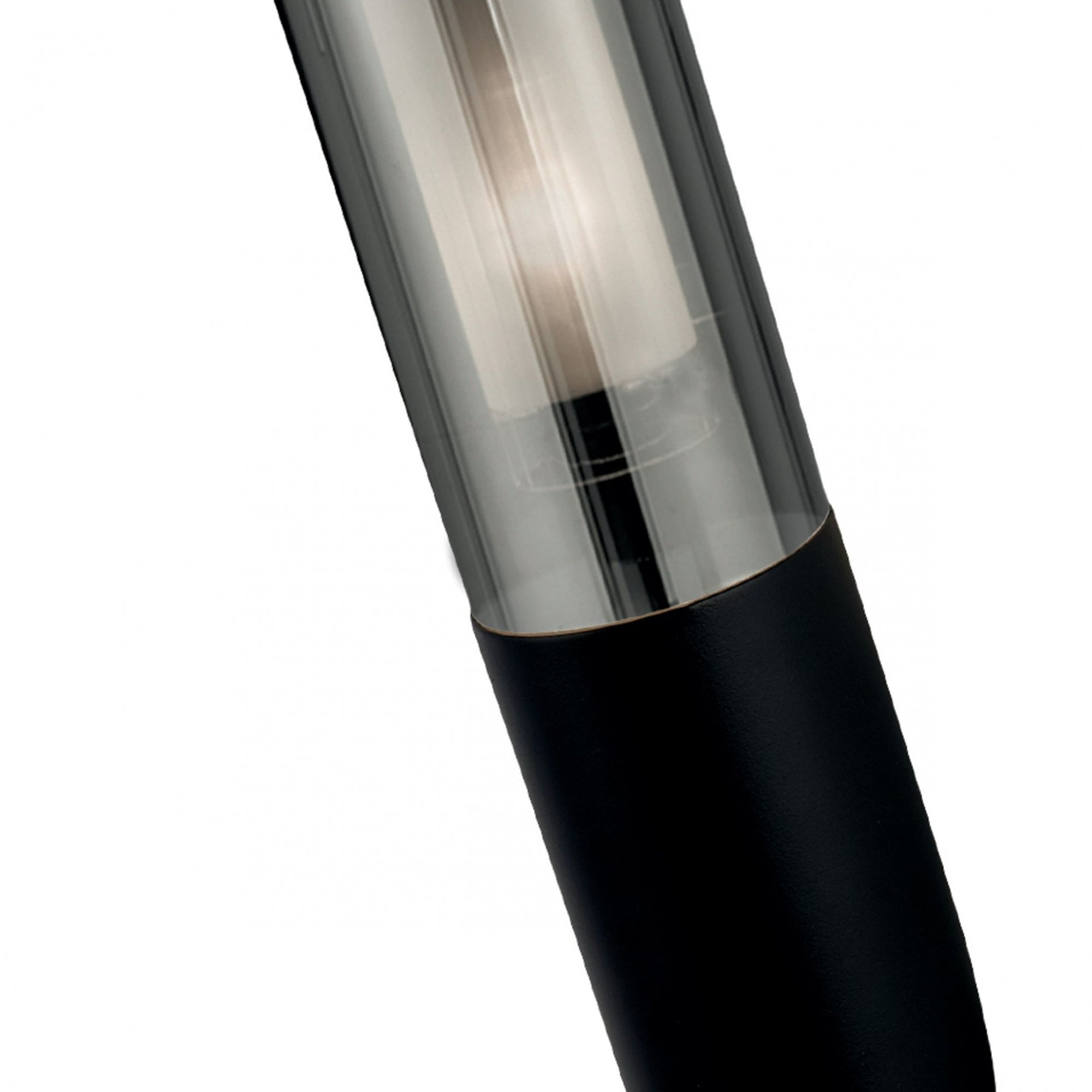 Searchlight Barnet Outdoor IP44 Wall Light - Black & Smoked Diffuser