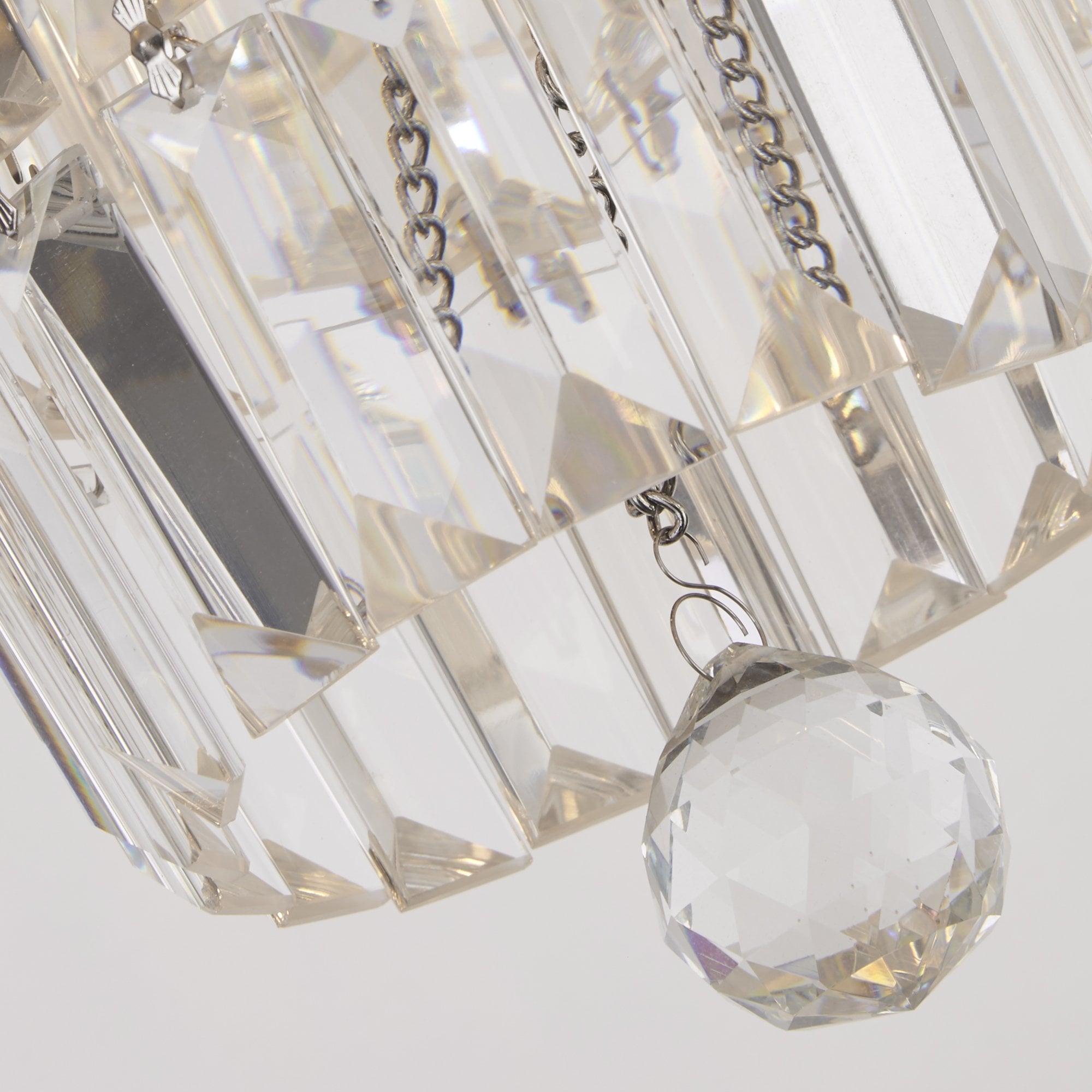 Searchlight Edith 6 Light IP44 Ceiling Light - Chrome & Clear Glass