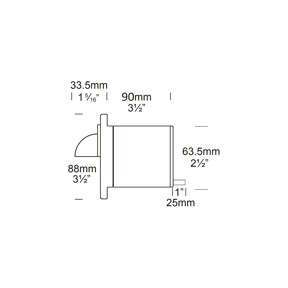Hunza Step Light Eyelid GU10 - Copper - Mains