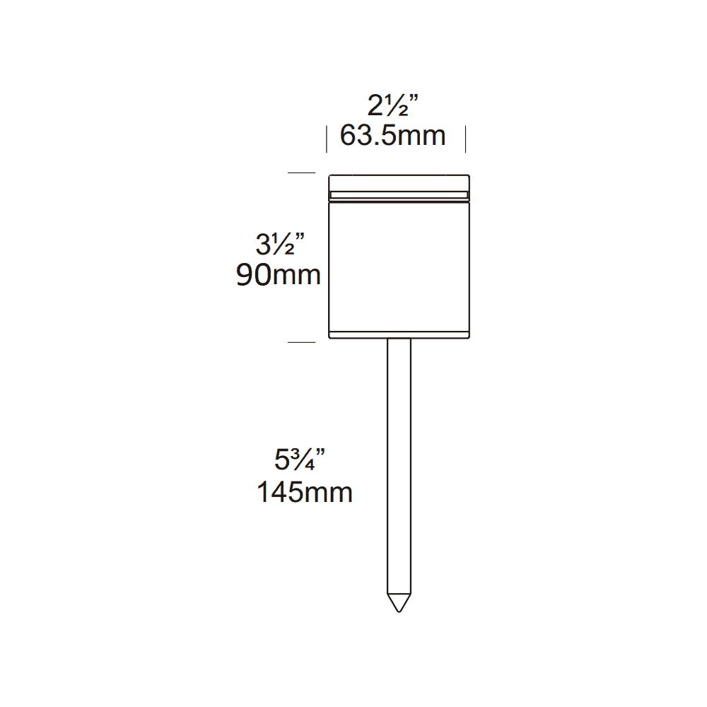 Hunza Spike Spot Non-Adjustable GU10 - Stainless Steel - Mains