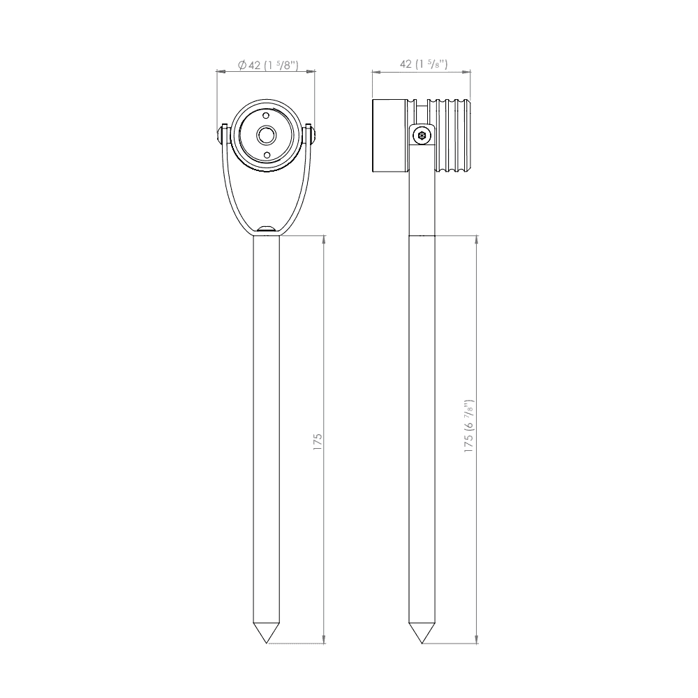 LuxR M1 Spike Spot - Powder Coat - Low Voltage