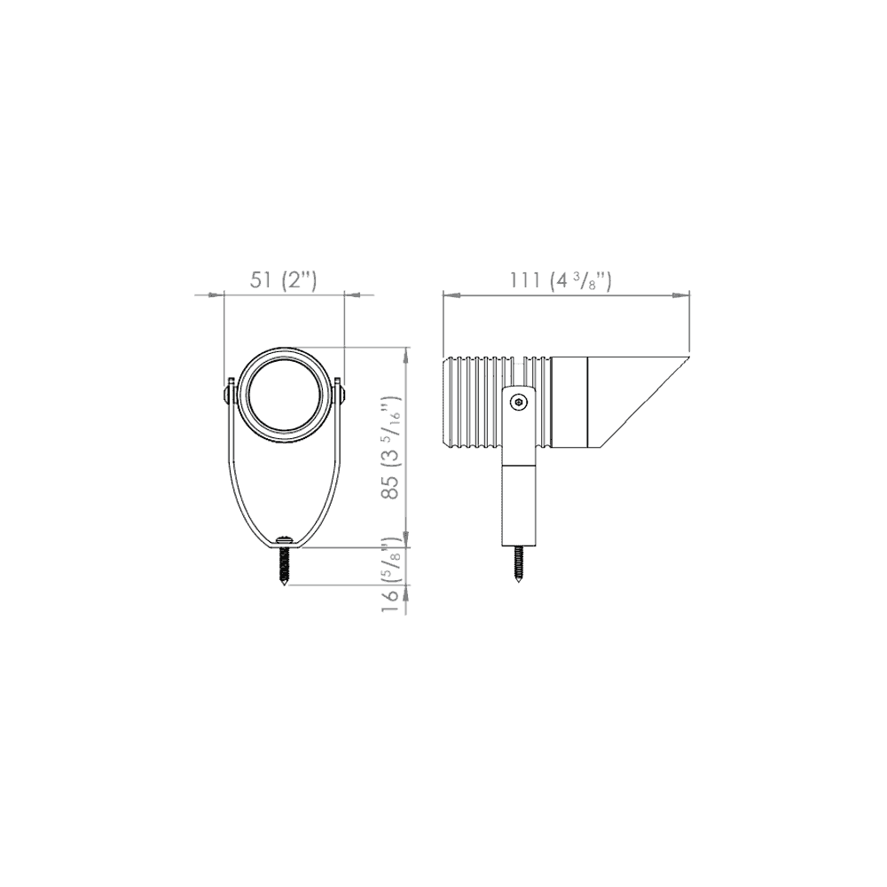 LuxR M4 Bracket Mount with Glare Guard - Powder Coat - Low Voltage