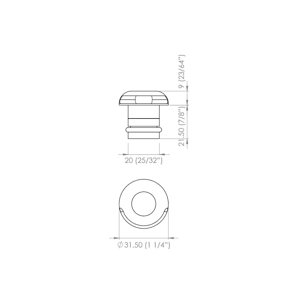 LuxR Micro Step Light - Copper - Low Voltage