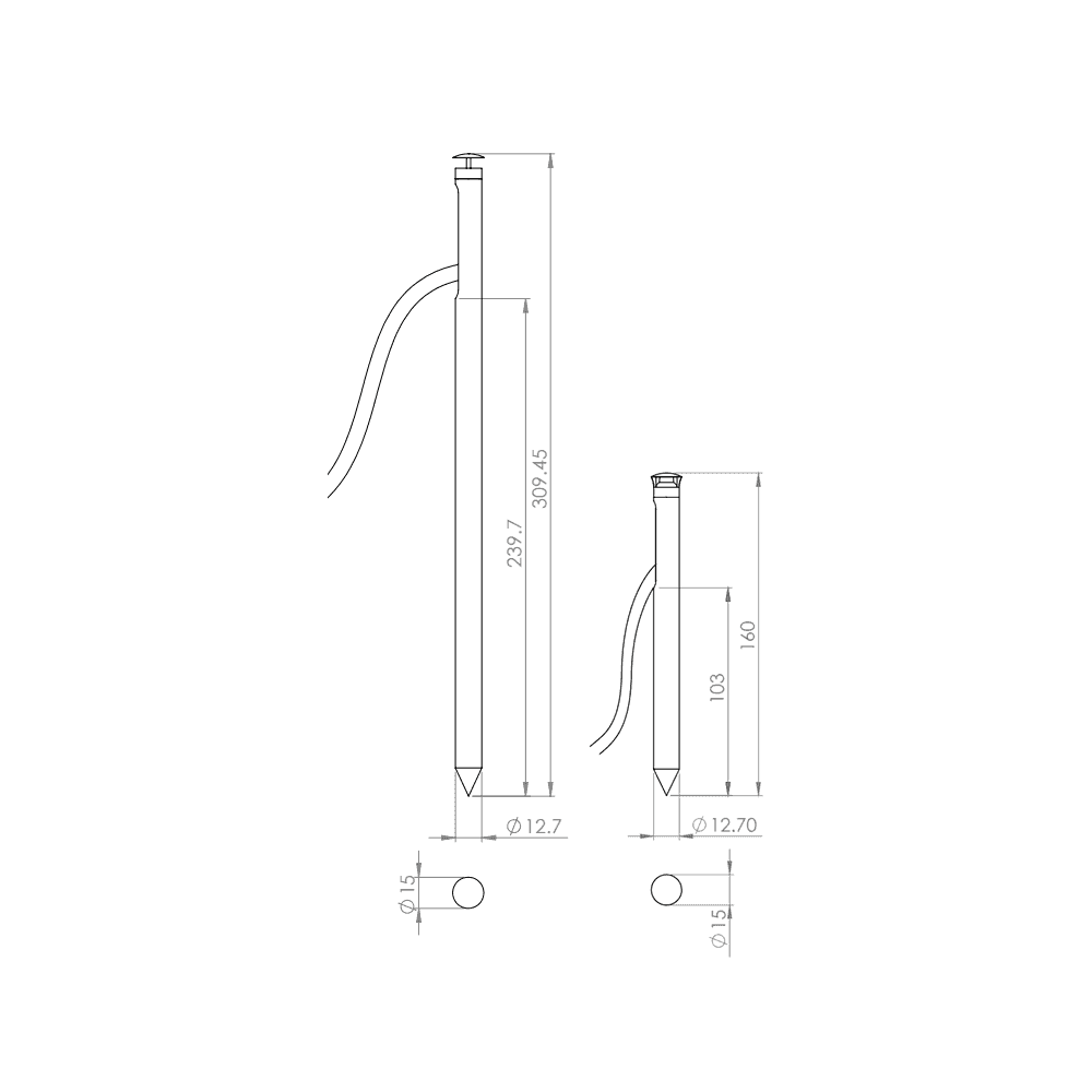 LuxR Micro Spike Diamond 180º - Stainless Steel - Low Voltage
