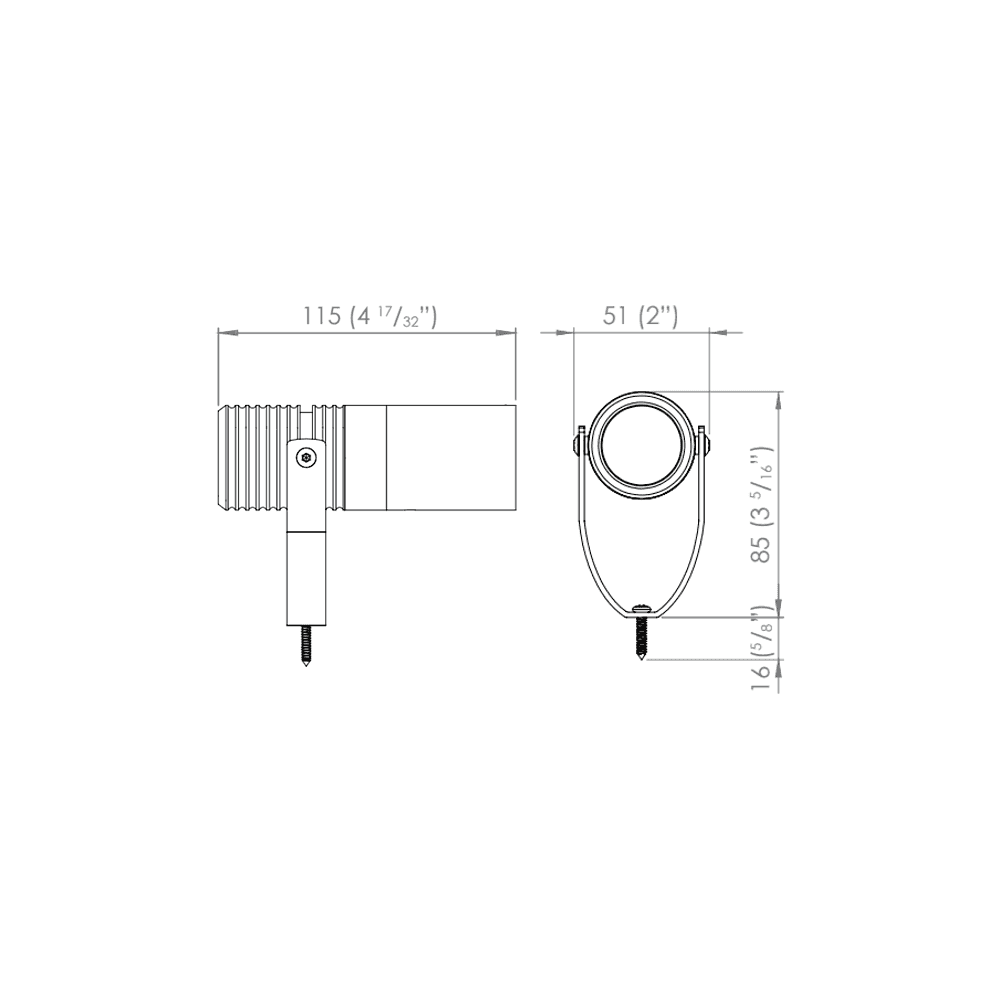 LuxR M2 & M4 Snoot - Stainless Steel - Low Voltage