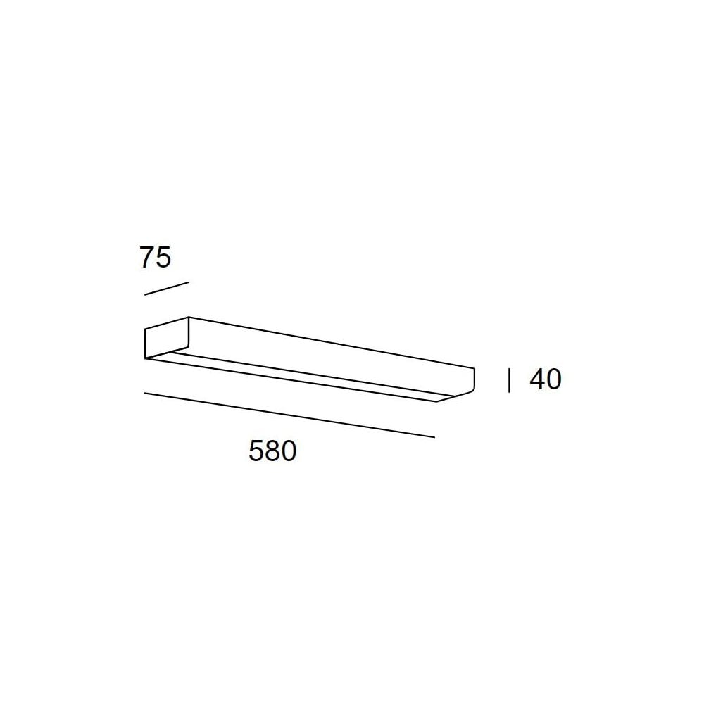 LedsC4 Toilet Q 580mm Wall Light