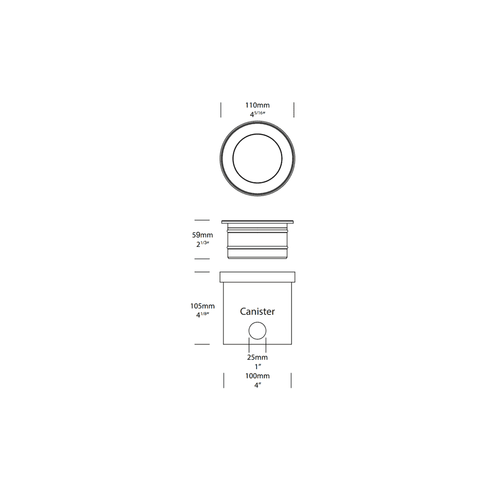 Hunza Pure LED Flush Washer Recessed - Copper - Low Voltage