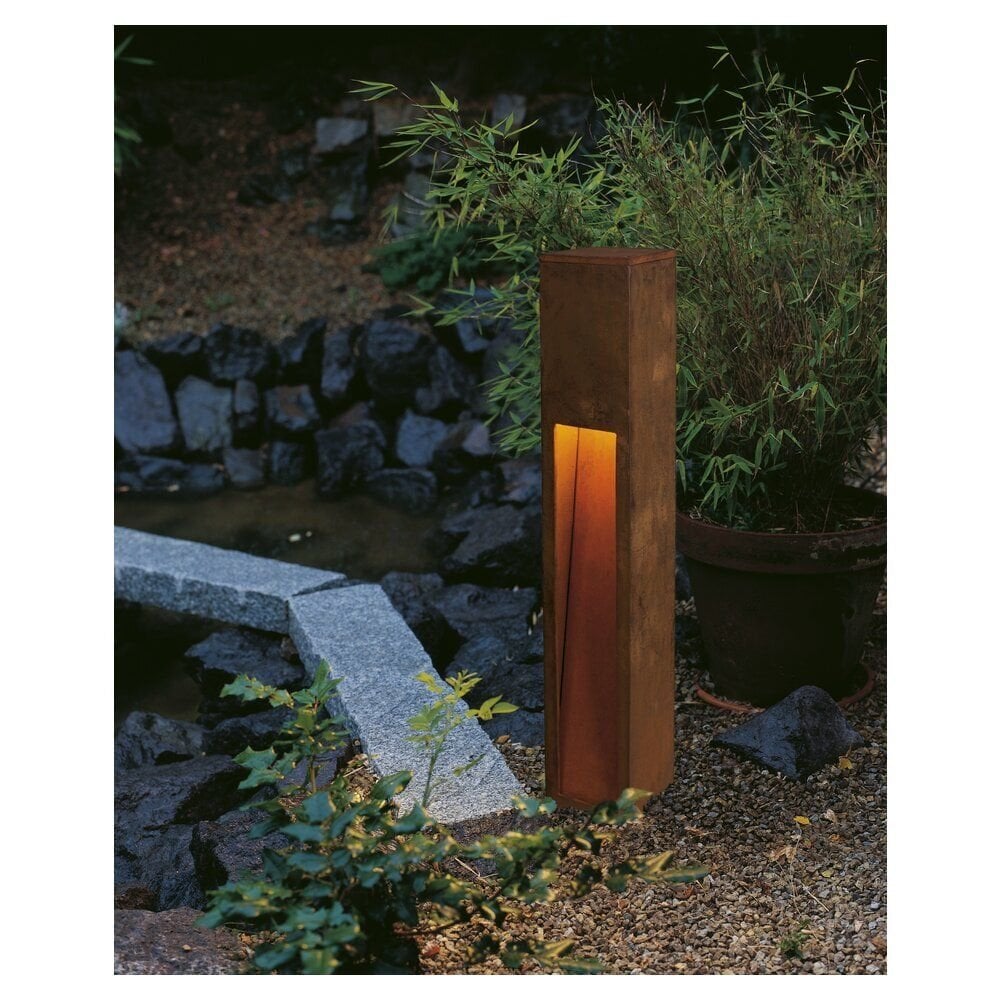 SLV Rusty Slot 80 Bollard - E27 Bulb Required