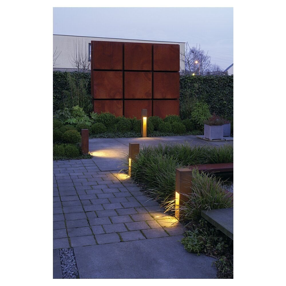 SLV Rusty Slot 80 Bollard - E27 Bulb Required