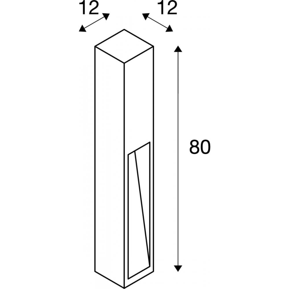 SLV Rusty Slot 80 Bollard - E27 Bulb Required