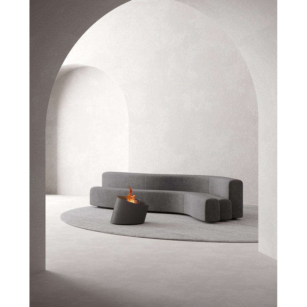 Glammfire Contour Bioethanol Fire Pit - Black Lacquered Steel
