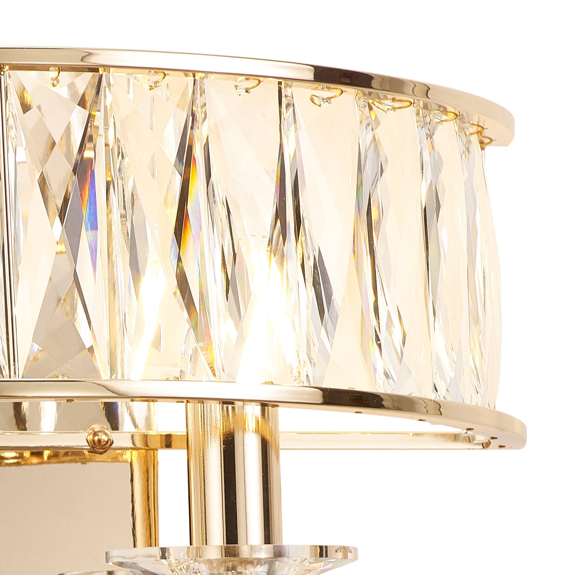 Diyas Vivienne 2 Light Wall Lamp - French Gold & Crystal