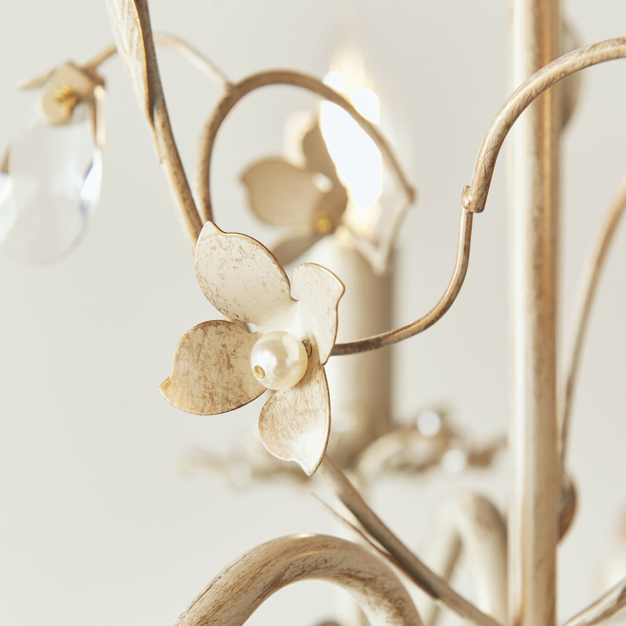 Endon Lullaby 3 Light Pendant  - Cream/Br Gold Paint & Clear/Pearl Acrylic
