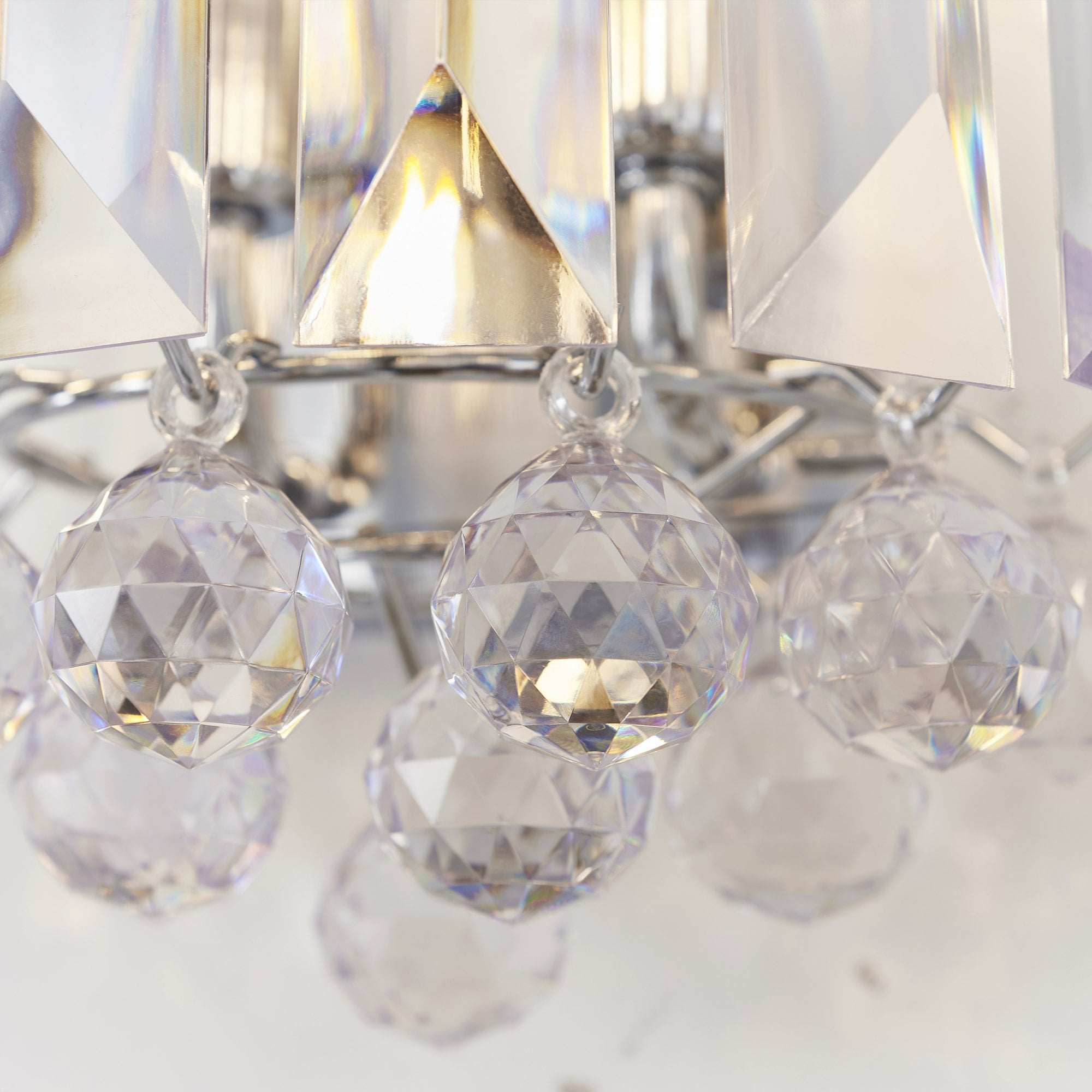 Endon Fargo 2 Light Wall Light - Chrome Plate & Clear Acrylic