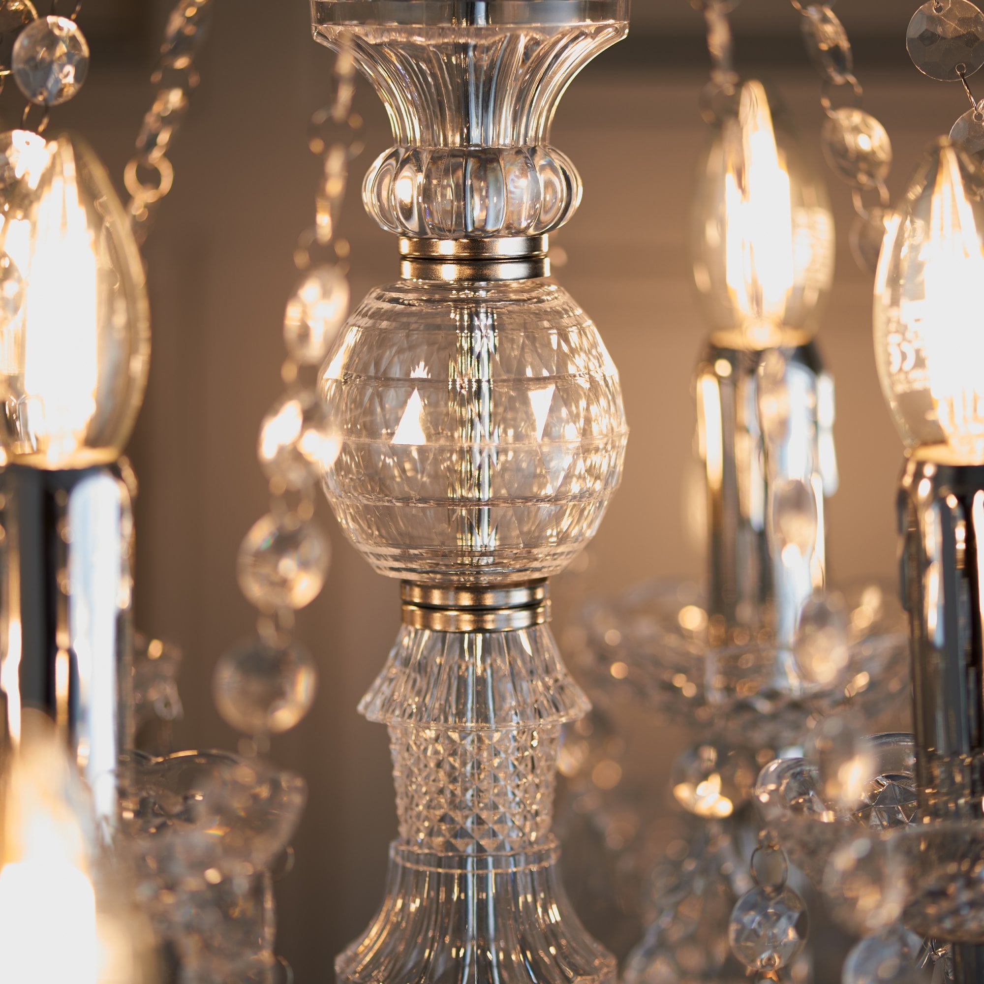 Endon Clarence 12 Light Pendant - Clear Acrylic & Chrome Plate