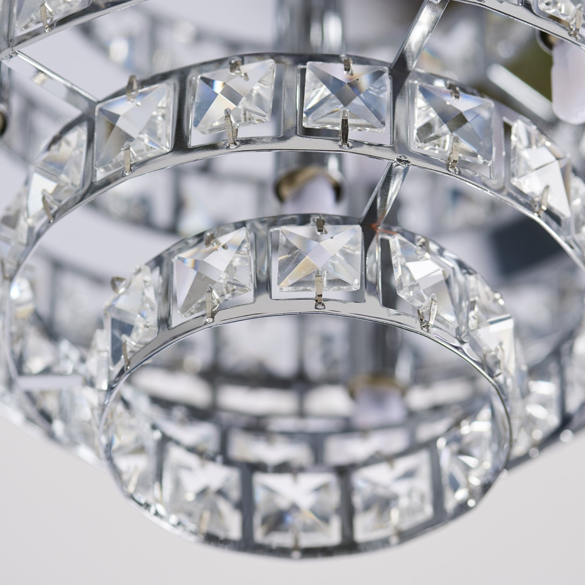 Endon Motown 4 Light Flush Fitting  - Chrome Plate & Clear Crystal