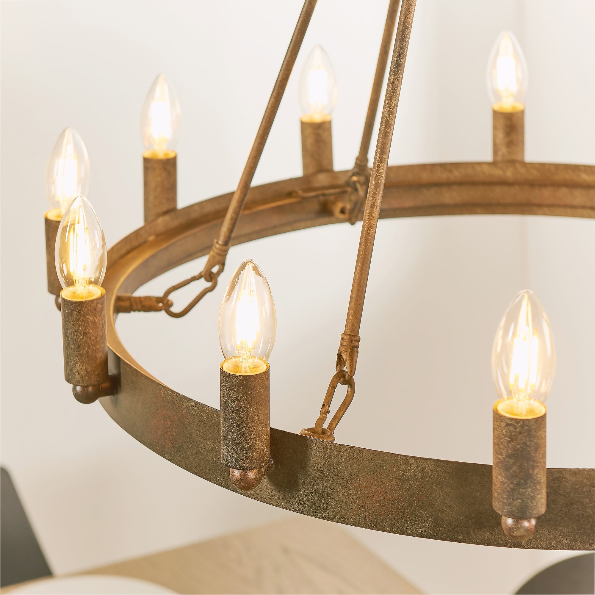 Endon Chevalier 12 Light Pendant - Aged Metallic Paint