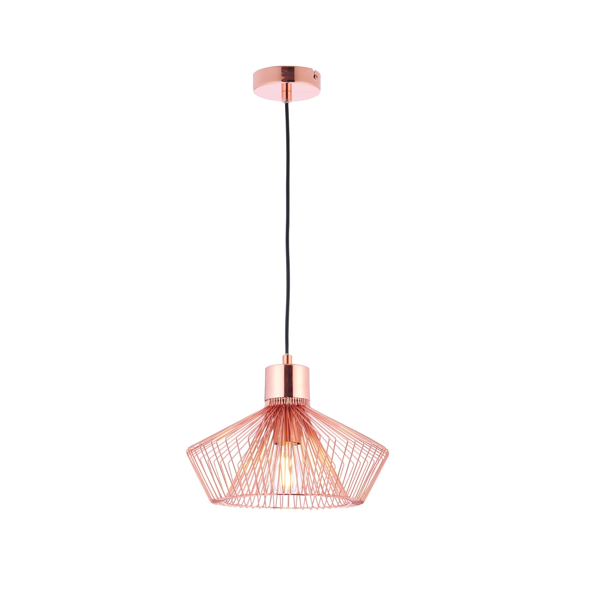 Endon Kimberley Single Light Pendant  - Copper Plate