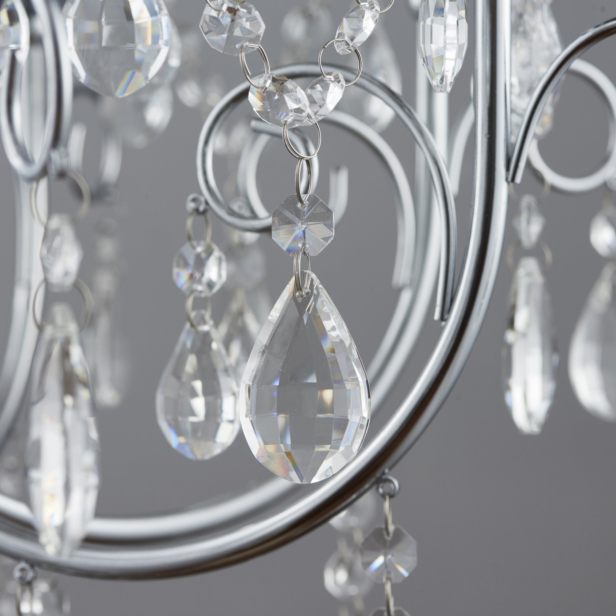 Endon Tabitha 8 Light Pendant - Chrome Plate & Clear Crystal
