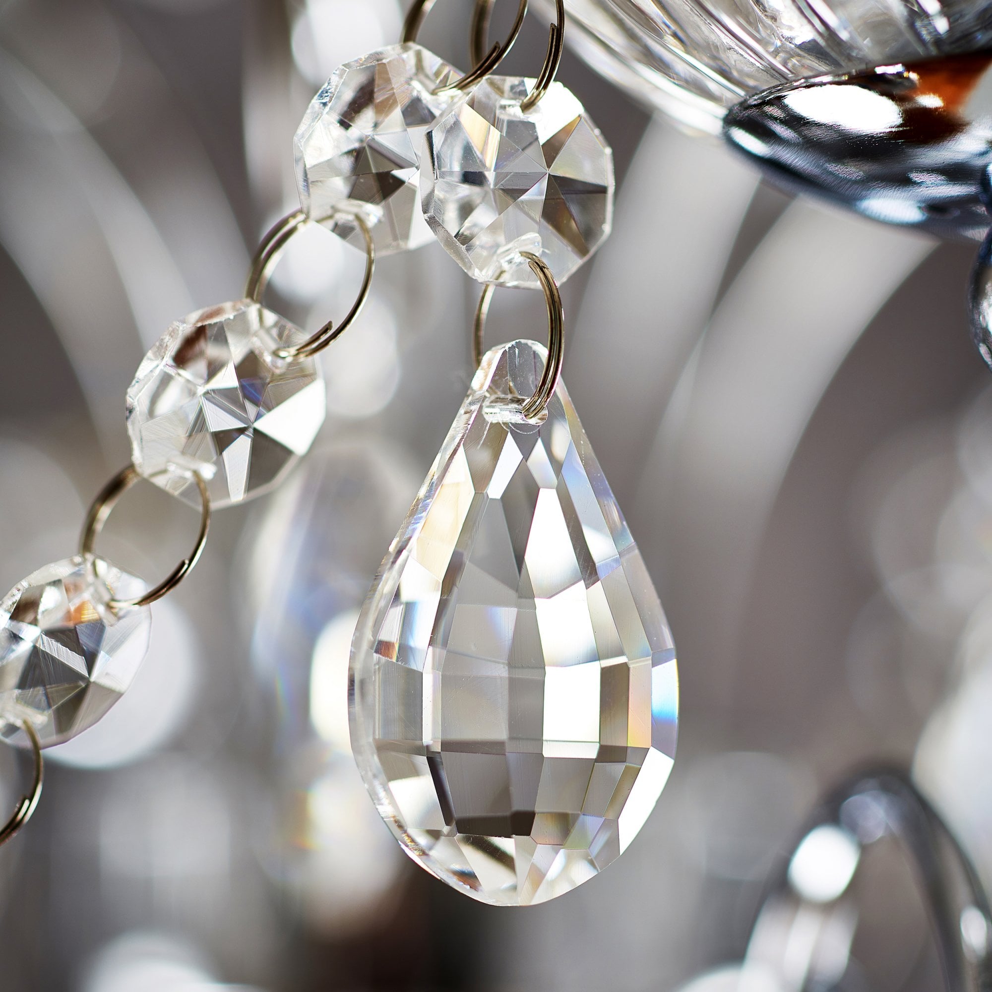Endon Tabitha 8 Light Pendant - Chrome Plate & Clear Crystal