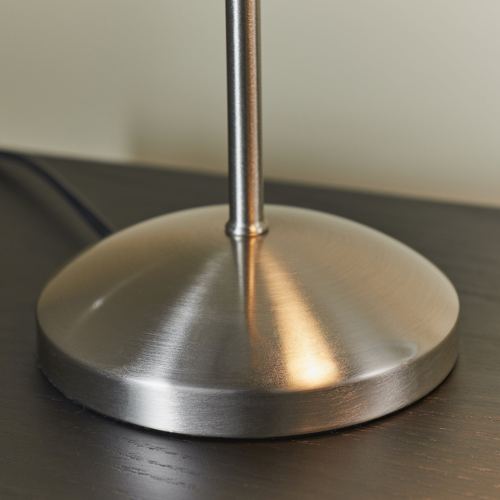 Endon Range Touch Task Table Lamp - Satin Chrome & White Glass