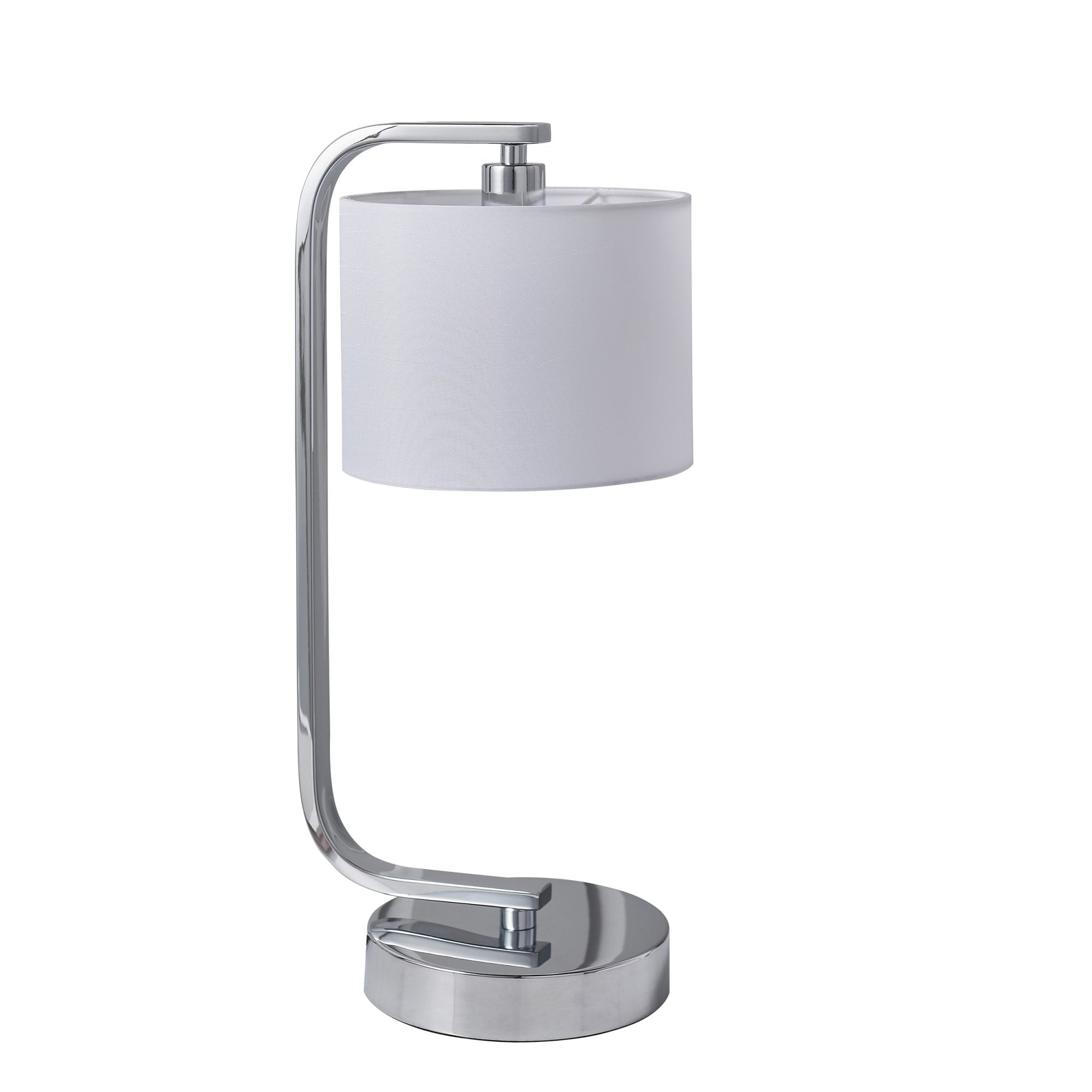 Endon Canning Single Light Table Lamp  - Chrome Plate & White Acrylic