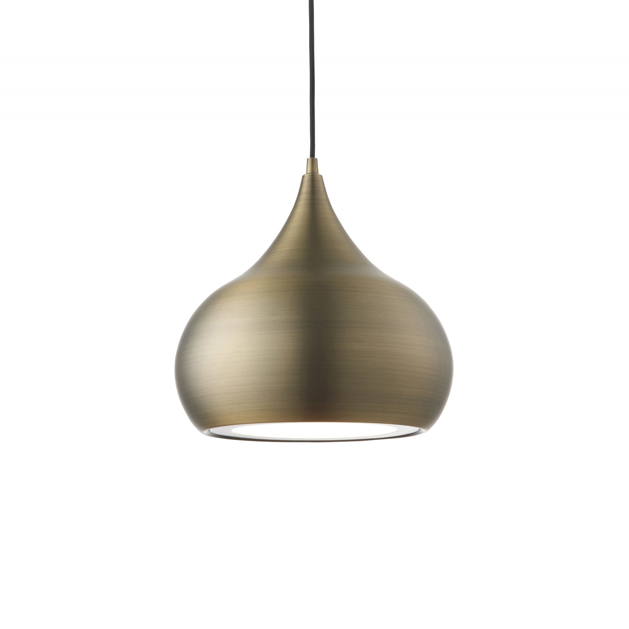 Endon Brosnan Single Light Pendant - Matt Antique Brass Paint