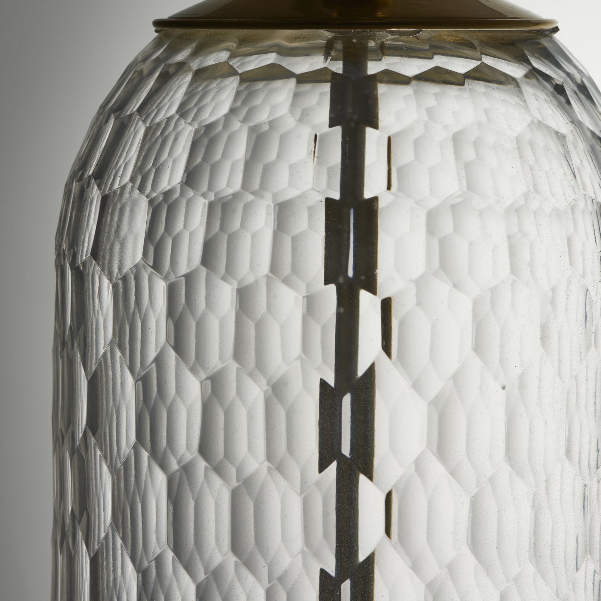 Endon Wistow Single Light Table Lamp Base - Solid Brass & Clear Glass - Base Only