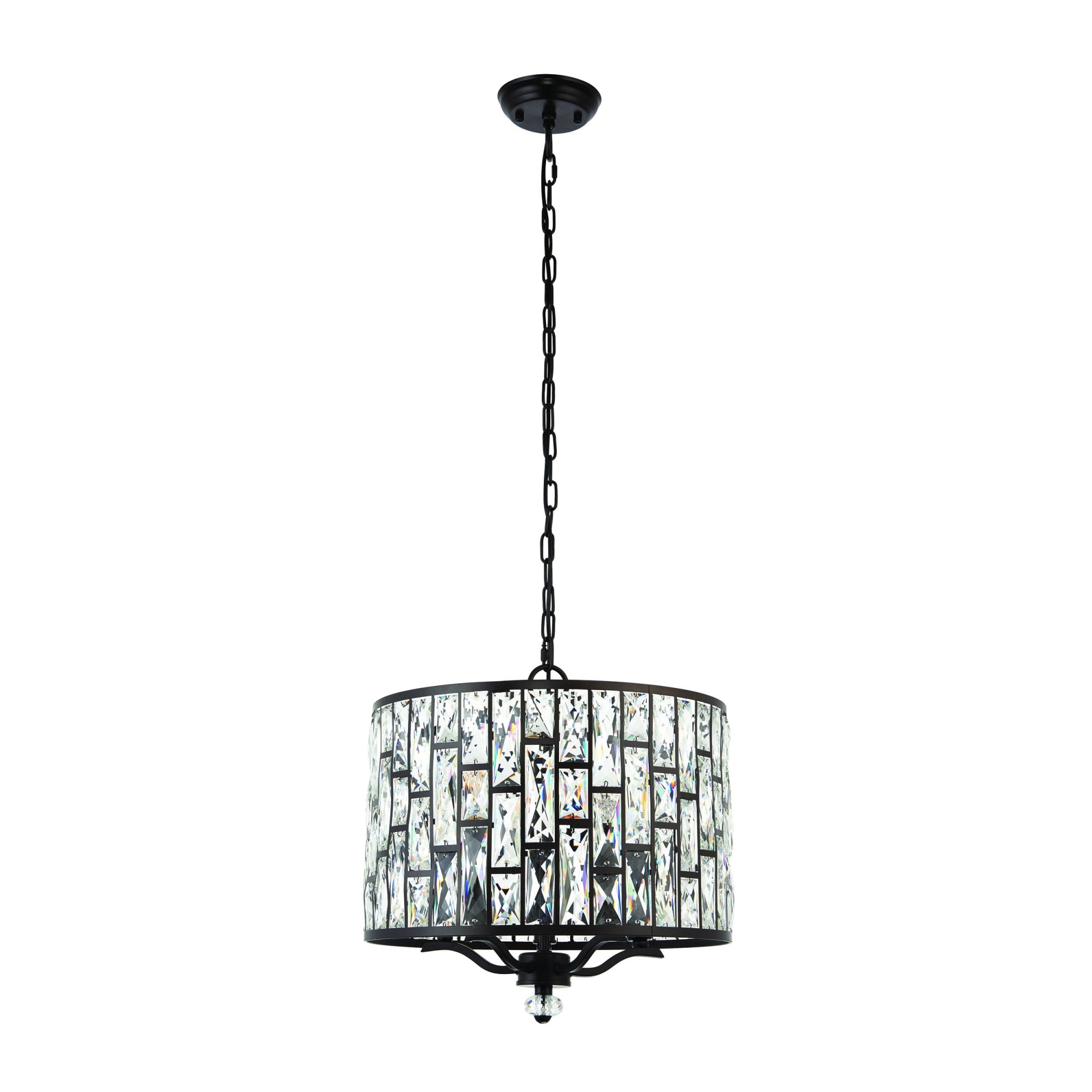 Endon Belle 5 Light Pendant - Dark Bronze & Clear Crystal Glass