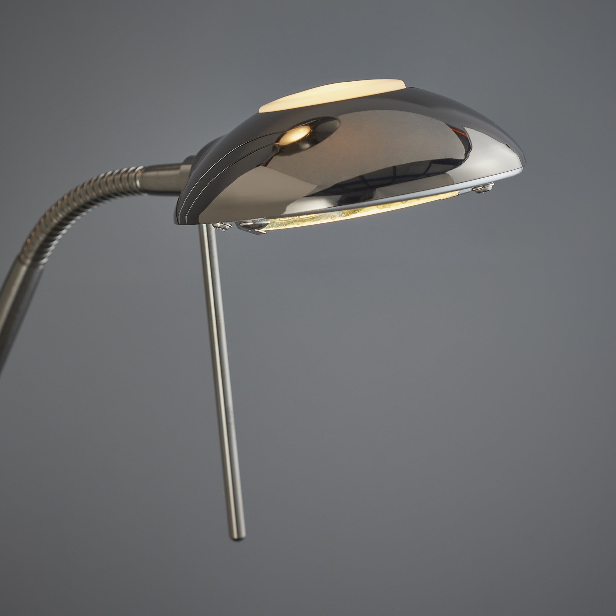 Endon Rome Single Light Floor Lamp - Black Chrome Plate & Opal Glass