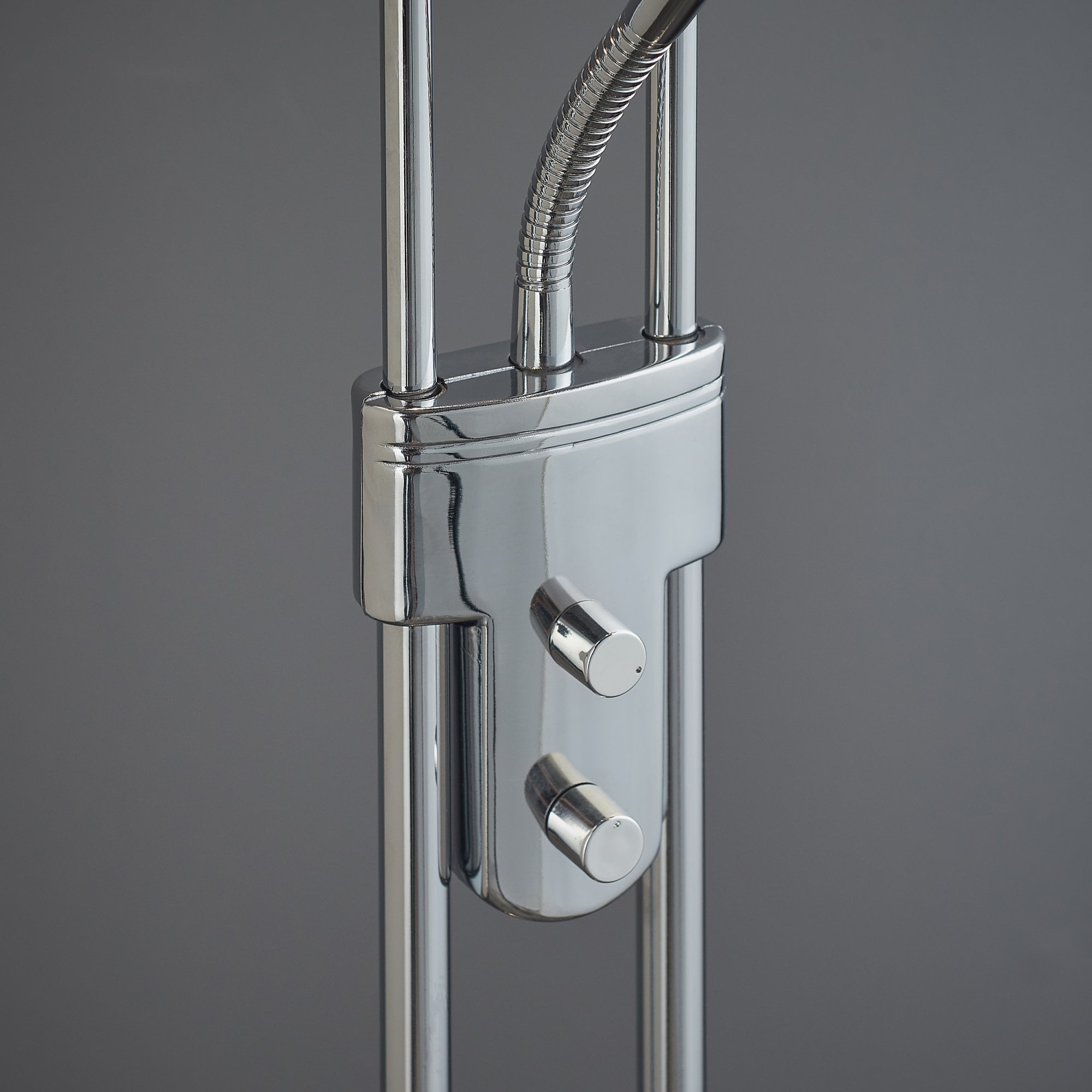 Endon Rome Single Light Floor Lamp  - Chrome Plate & Opal Glass