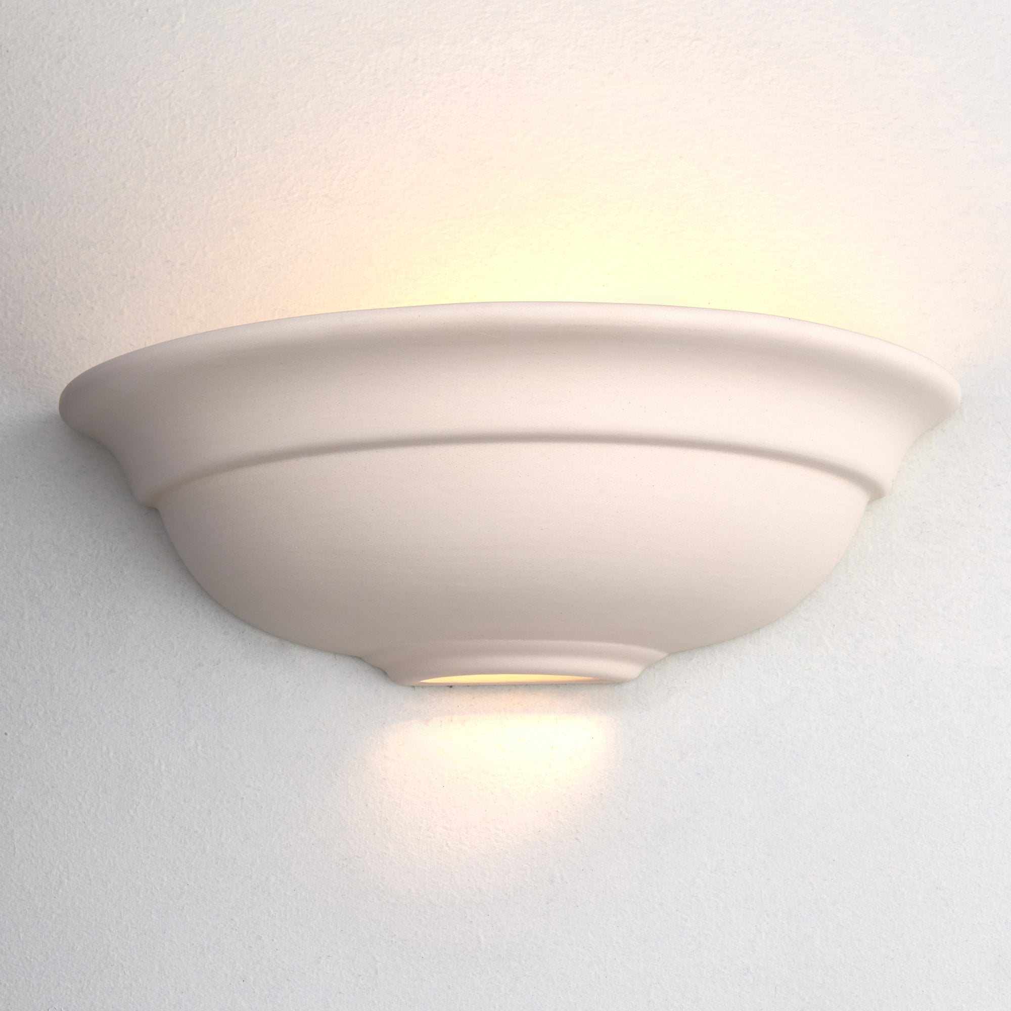Endon Hillside Single Light Wall Light - Unglazed Ceramic