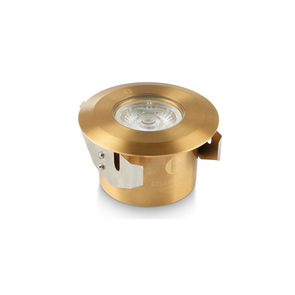 Collingwood GL038 SPS LED Ground Light - Antique Brass - Straight to Mains