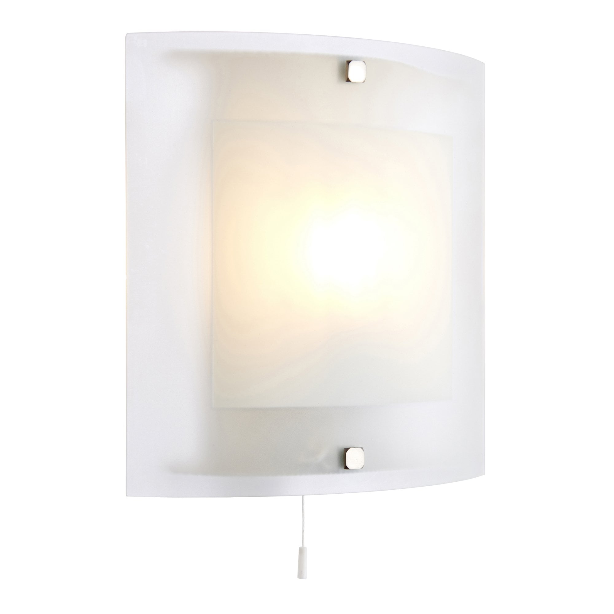 Endon Blake Single Light Wall Light  - Clear/Frosted Glass & Chrome Plate