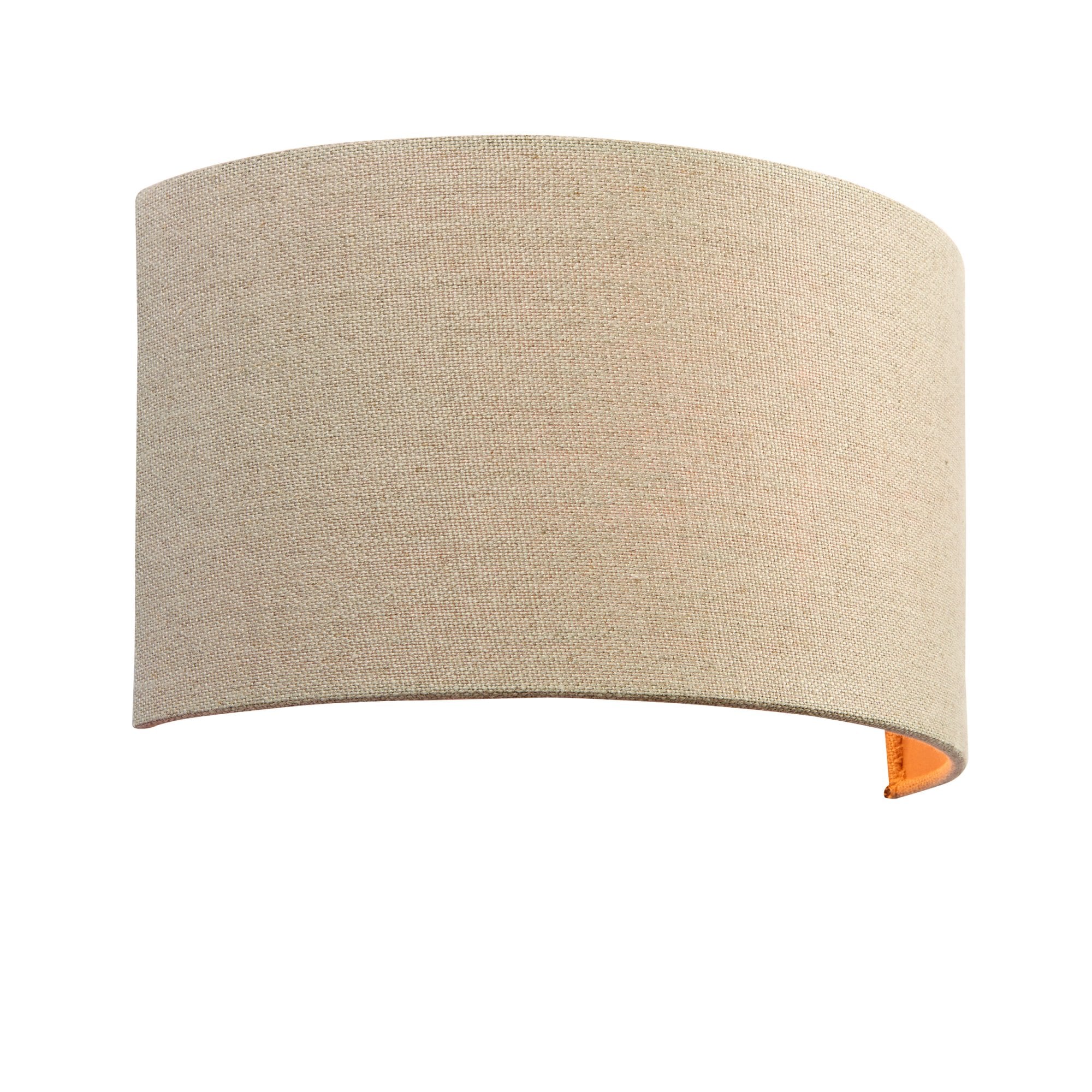 Endon Obi Single Light Wall Light - Neutral Linen & Neutral Polyester Cotton