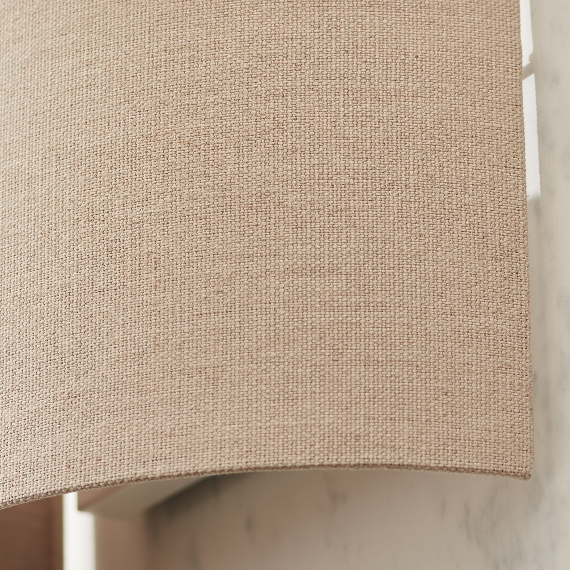Endon Obi Single Light Wall Light - Neutral Linen & Neutral Polyester Cotton