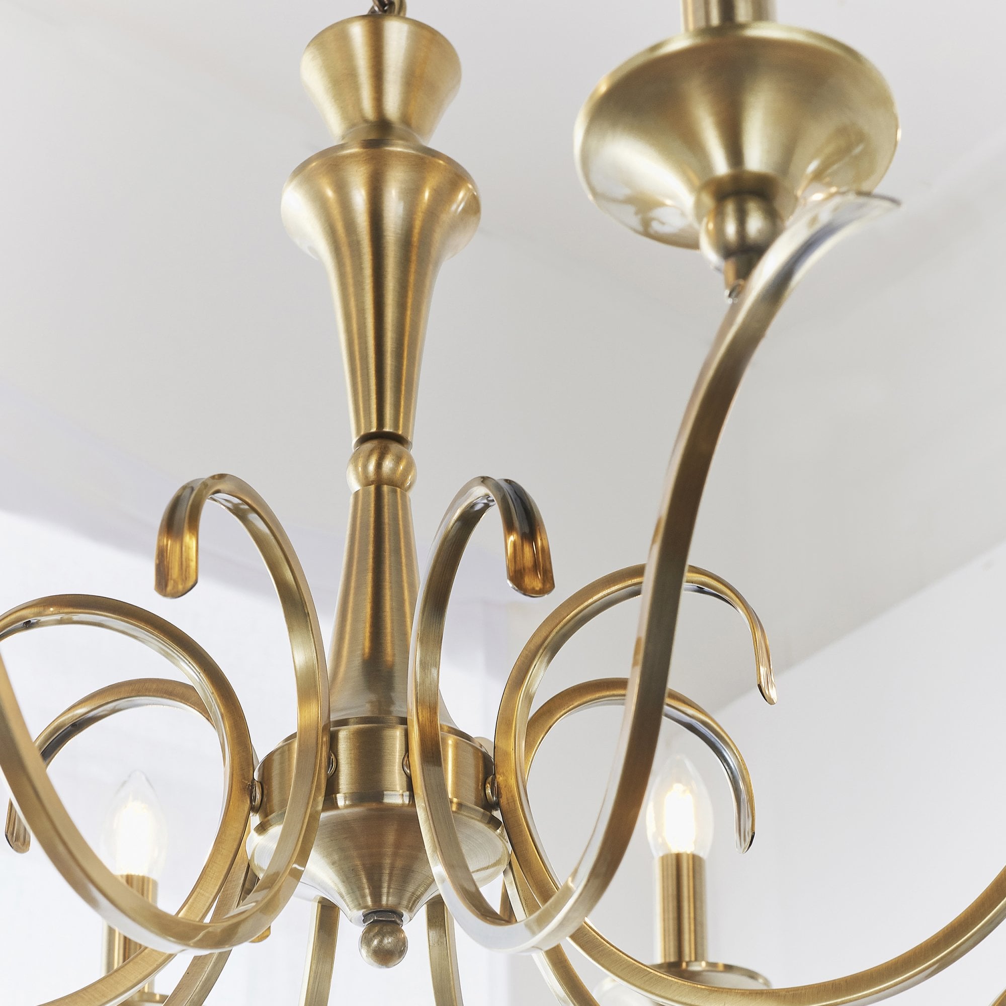 Endon Kora 8 Light Pendant - Antique Brass Plate