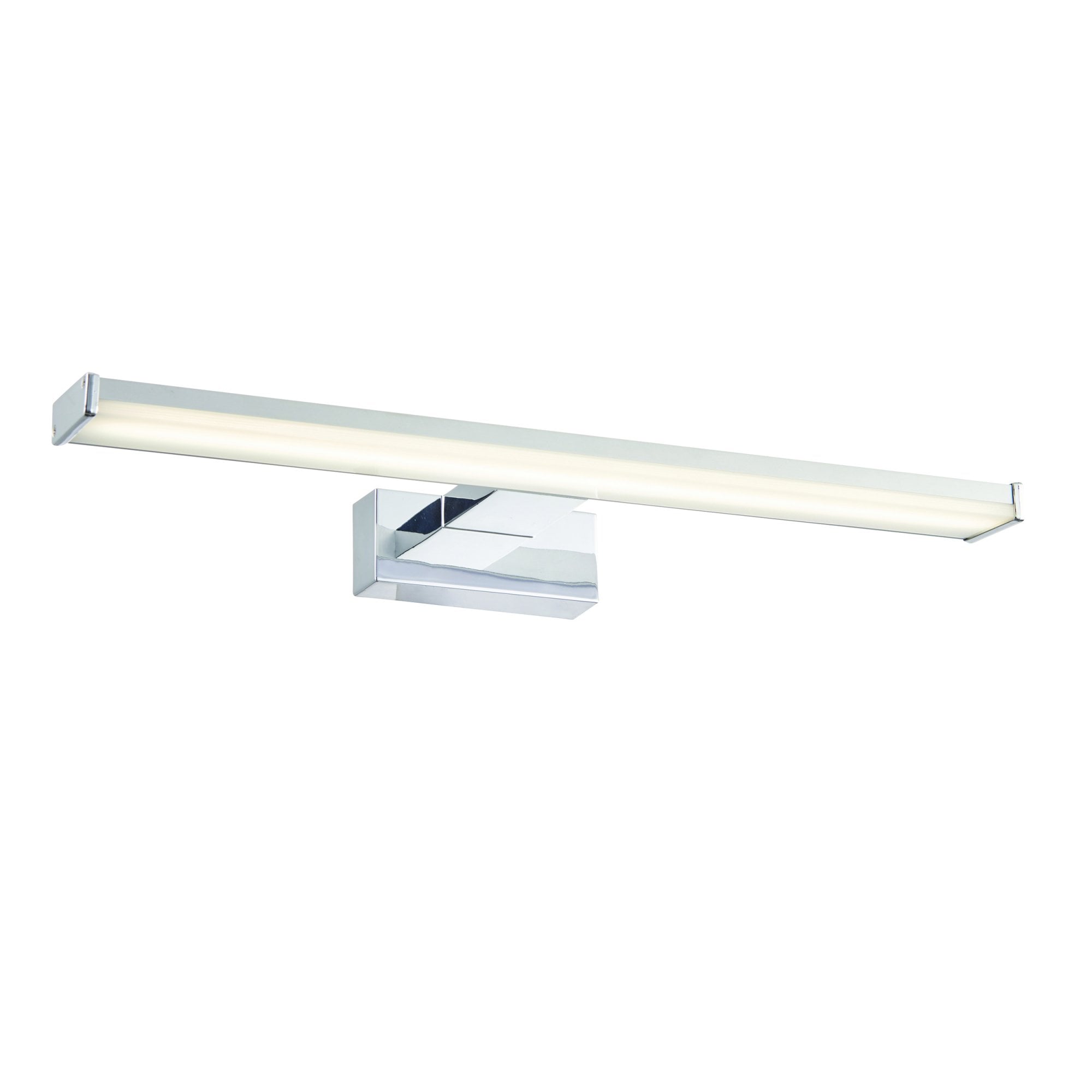 Endon Axis Single Light Wall Light - Chrome Effect & Frosted Plastic