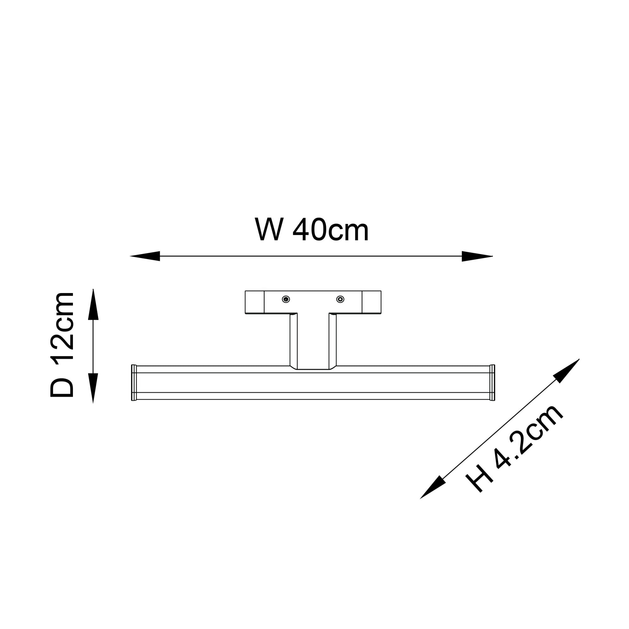Endon Axis Single Light Wall Light - Chrome Effect & Frosted Plastic