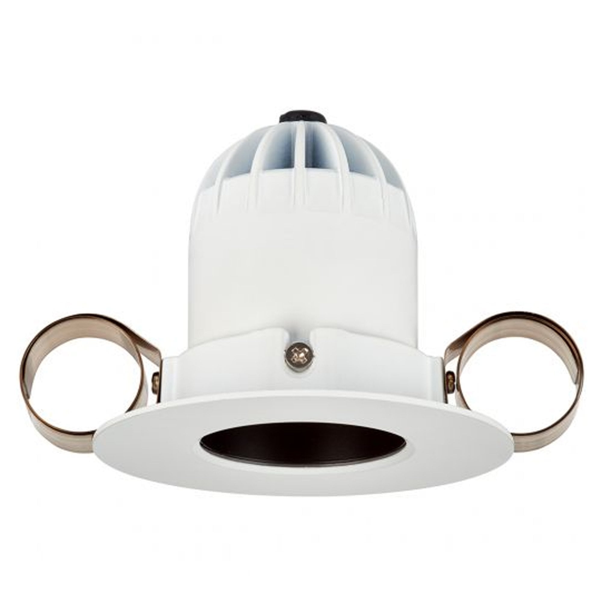 Collingwood 1901 Fixed Round Downlight - White Housing/Black Baffle (Fire-Rated)
