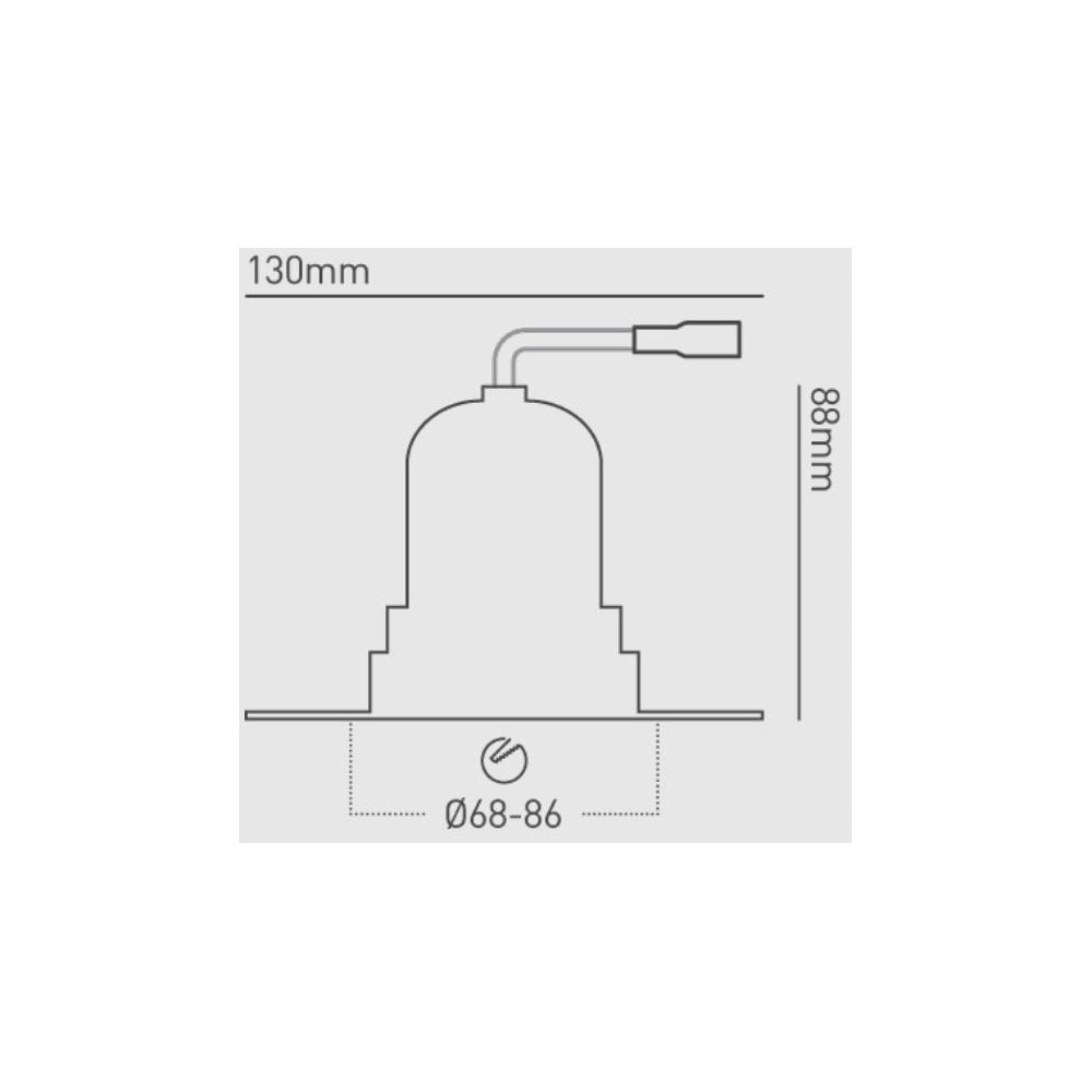 Collingwood 1901 Single Adjustable Trimless Downlight - All Black (Fire-Rated)
